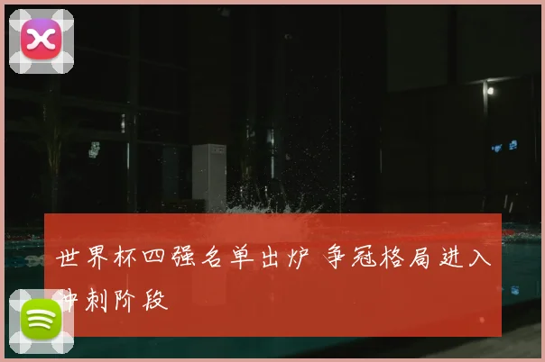 世界杯四强名单出炉 争冠格局进入冲刺阶段